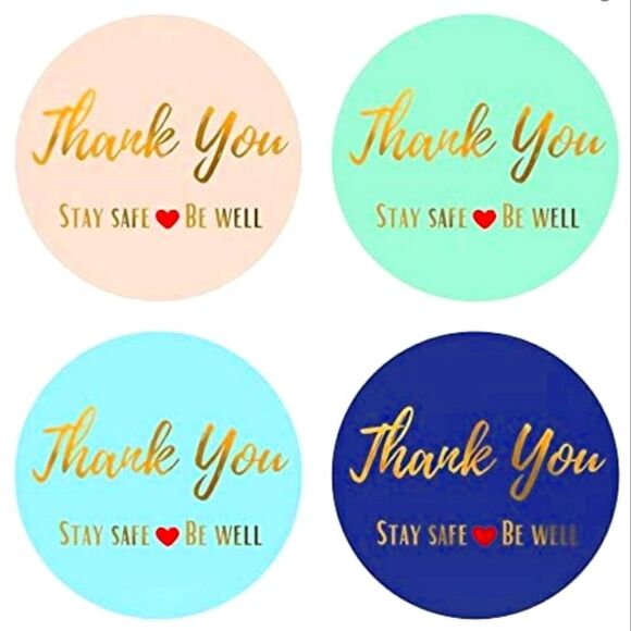 Stickers roll Thank you stay safe ❤ be well - Picture 1 of 6